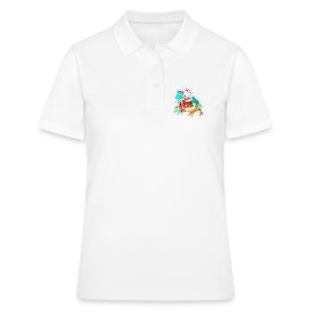 Frog Splash Art - Polo Femme - blanc - Devant - Ailine (174cm)