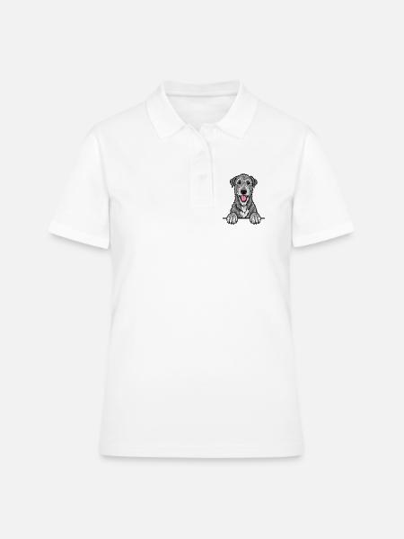 Irischer Wolfshund - Frauen Polo Shirt - Weiß