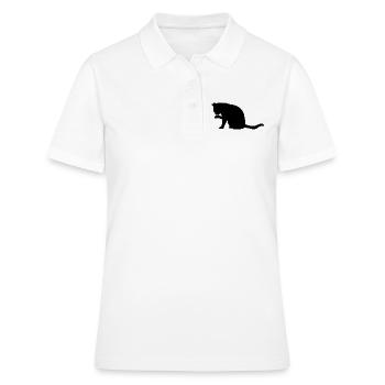 Patte de chat lèche - Polo Femme - blanc - Devant - Ailine (174cm)