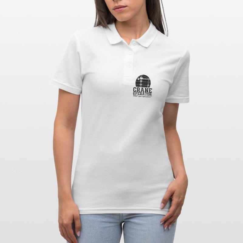 Crane operator Crane driver Construction worker Gift idea Women's Polo Shirt