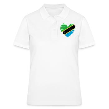 Drapeau drapeau de la Tanzanie drapeau - Polo Femme - blanc - Devant - Ailine (174cm)