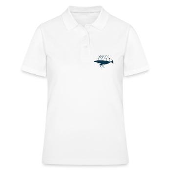 Whale endangered - wildlife - Women's Polo Shirt - white - Front - Ailine (174cm)