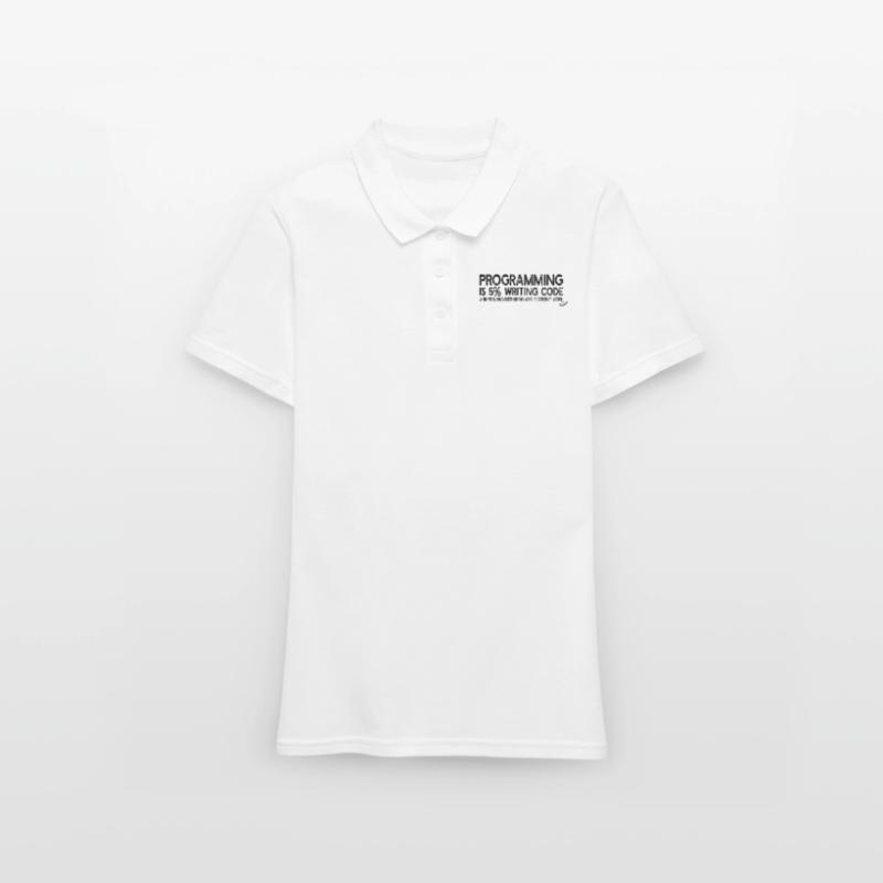 Programming is 5% writing code - Computer Coding Frauen Polo Shirt