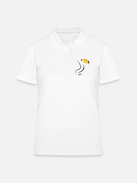 toucan silhouette - Women's Polo Shirt - white
