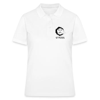 Enzo zen smiley Ensie Stress - Polo Femme - blanc - Devant - Ailine (174cm)