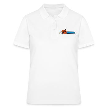 scie à chaîne - Polo Femme - blanc - Devant - Ailine (174cm)