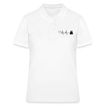 Nageoires de plongée à cœur pulsé - Polo Femme - blanc - Devant - Ailine (174cm)