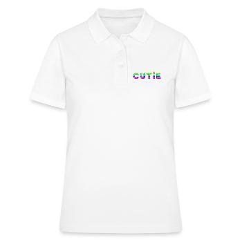 Graphique Cutie Quote - Polo Femme - blanc - Devant - Ailine (174cm)