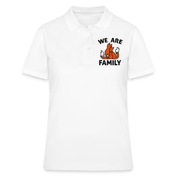 Fox Family We are family - animal family gift - Women's Polo Shirt - white - Front - Ailine (174cm)