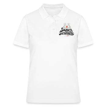 Super Secrétaire l unique cadeau Secretaire - Polo Femme - blanc - Devant - Ailine (174cm)