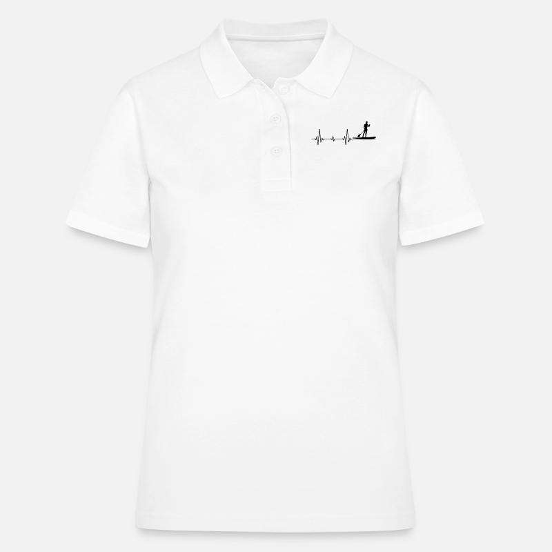 Paddleboarding Paddleboard Paddle Heartbeat - Women's Polo Shirt - white
