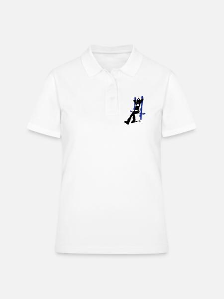 ski girl - Women's Polo Shirt - white