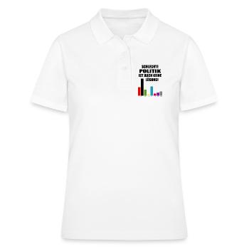 Bad politics is not a solution either - Women's Polo Shirt - white - Front - Ailine (174cm)