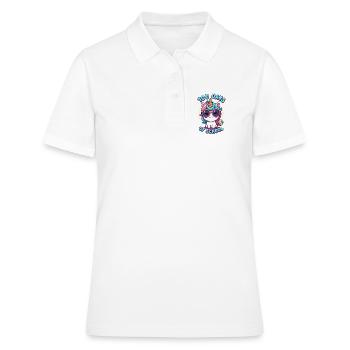 100e jour d’école 100 jour d’école des enfants - Polo Femme - blanc - Devant - Ailine (174cm)