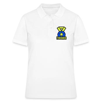 Stolzer Finisher Medaille Stern - Frauen Polo Shirt - Weiß - Vorne - Ailine (174cm)