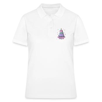 gâteau d’anniversaire anniversaire - Polo Femme - blanc - Devant - Ailine (174cm)
