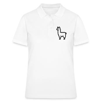 Lama - Frauen Polo Shirt - Weiß - Vorne - Ailine (174cm)