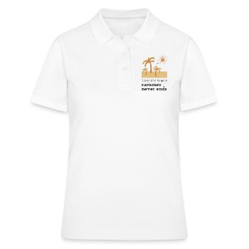 Sommer Palmen Strand Sonne Urlaub Geschenk - Frauen Polo Shirt - Weiß - Vorne - Ailine (174cm)