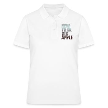 New York Big Apple Skyline USA - Frauen Polo Shirt - Weiß - Vorne - Ailine (174cm)
