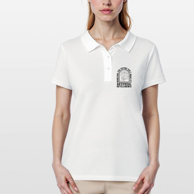 Predicting The Future Robots Data Science Robotics Women's Polo Shirt