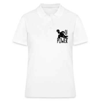 Qi Power Tai Chi Arts Martiaux Taiji Tai Chi Lover - Polo Femme - blanc - Devant - Ailine (174cm)