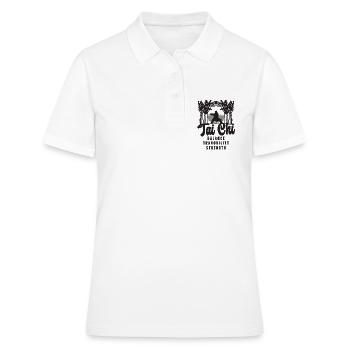 Tai Chi Équilibre Tranquillité Force Taijiquan - Polo Femme - blanc - Devant - Ailine (174cm)