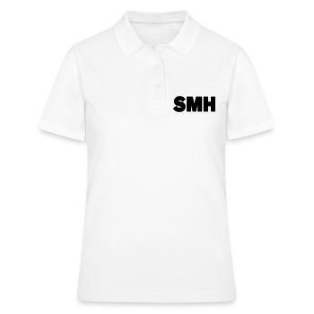 SMH | Text Slang - Women's Polo Shirt - white - Front - Ailine (174cm)
