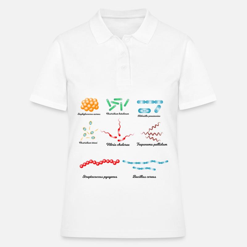 Berühmte Bakterien - Pathogene - Frauen Polo Shirt - Weiß