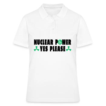 Atomkraft Ja bitte - Frauen Polo Shirt - Weiß - Vorne - Ailine (174cm)