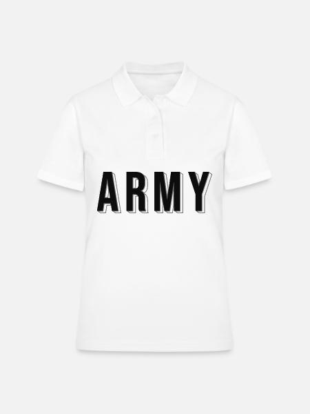 army - Frauen Polo Shirt - Weiß