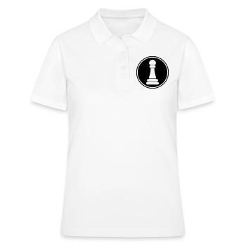 Pièce d'échecs pion évêque - Polo Femme - blanc - Devant - Ailine (174cm)