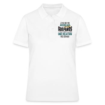 Guépard Jaguar Léopard Cadeau Animal Humour Wild - Polo Femme - blanc - Devant - Ailine (174cm)