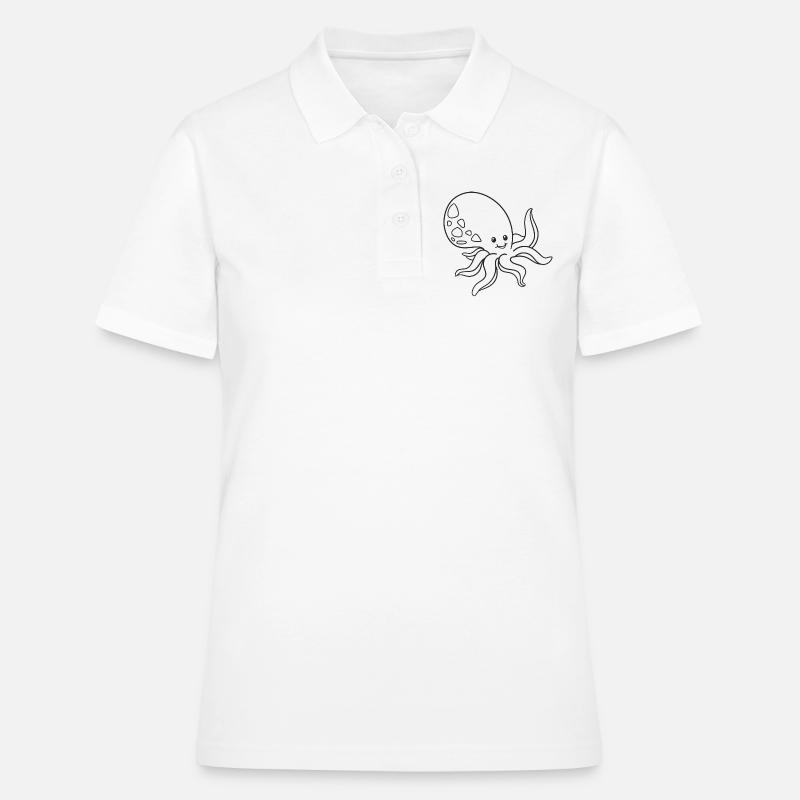 Octopus, squid, gift, gift idea - Women's Polo Shirt - white