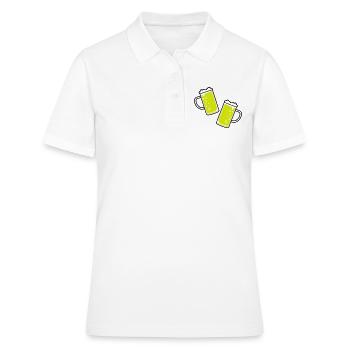 Beer glass beer mug beer - Women's Polo Shirt - white - Front - Ailine (174cm)