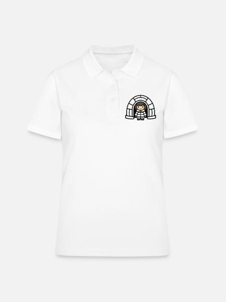 Winter Eskimo Iglu - Frauen Polo Shirt - Weiß
