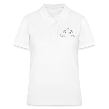 Donkey Comic Couple amour - Polo Femme - blanc - Devant - Ailine (174cm)
