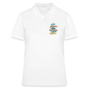 Urlaub - Frauen Polo Shirt - Weiß - Vorne - Ailine (174cm)