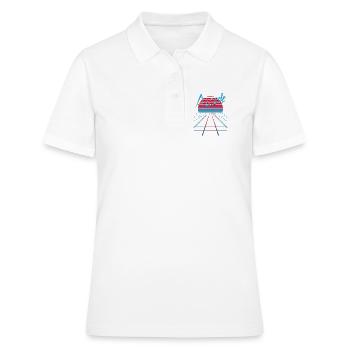 NERDY forever - Arcade - Frauen Polo Shirt - Weiß - Vorne - Ailine (174cm)
