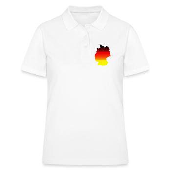 Carte abstraite de dégradé de couleurs Allemagne - Polo Femme - blanc - Devant - Ailine (174cm)