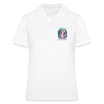 Fan club licorne - Polo Femme - blanc - Devant - Ailine (174cm)