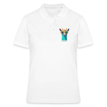 Révolte rétro des lamas - Polo Femme - blanc - Devant - Ailine (174cm)