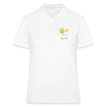 Trouvez votre rythme – Méduses lumineuses - Polo Femme - blanc - Devant - Ailine (174cm)