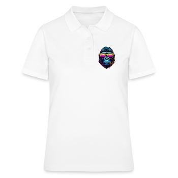 Gorilla - Frauen Polo Shirt - Weiß - Vorne - Ailine (174cm)