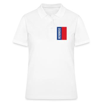 Mendrisio Blue Red Vertical - Women's Polo Shirt - white - Front - Ailine (174cm)