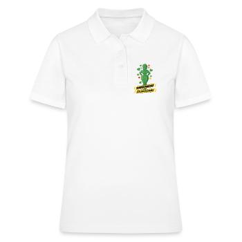 T-Shirt-Kaktus, Liebesfedern, Valentinstagsgeschenk - Frauen Polo Shirt - Weiß - Vorne - Ailine (174cm)
