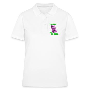 Flamingos 80er - Frauen Polo Shirt - Weiß - Vorne - Ailine (174cm)