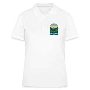West Virginia USA Vintage-Reiseplakat - Frauen Polo Shirt - Weiß - Vorne - Ailine (174cm)