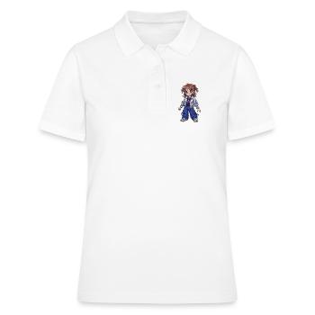 Stargirl in einer glänzenden Bomberjacke - Frauen Polo Shirt - Weiß - Vorne - Ailine (174cm)