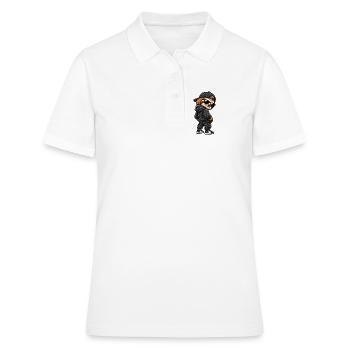 Paresseux gangster cool dans le style streetwear - Polo Femme - blanc - Devant - Ailine (174cm)