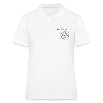 No Planet B - Umweltschutz & Klimarettung - Frauen Polo Shirt - Weiß - Vorne - Ailine (174cm)